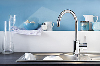 Grohe Eurosmart Cosmopolitan Смеситель для раковины высокий, с д/к, выс. излива 20,5 см, цвет: хром 32830000