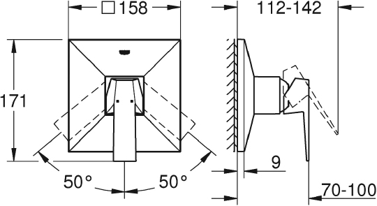 Grohe Allure Brilliant Смеситель для душа, встраиваемый, цвет: хром 24071000