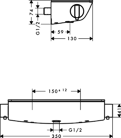 Hansgrohe Ecostat Select Термостат для душа, цвет: хром/белый 13161400