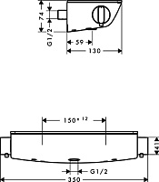 Hansgrohe Ecostat Select Термостат для душа, цвет: хром/белый 13161400