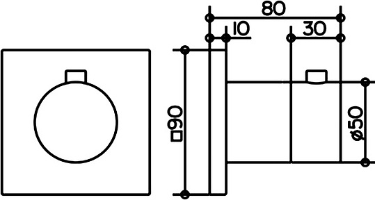 Keuco Ixmo Смеситель термостатический для душа, встраиваемый, цвет: хром 59553 010002