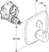 Kludi Ameo Смеситель для душа встраиваемый, внешняя часть, цвет: хром 418350575