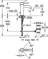 Grohe Essence New Смеситель для раковины, с д/к, длина излива 11,6 см, цвет: теплый закат матовый 23589DL1