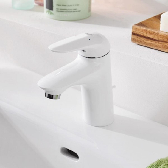 Grohe Eurostyle Смеситель для раковины, с д/к, длина излива 11 см, цвет: белая луна 23709LS3