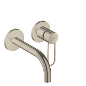 Axor Uno Смеситель для раковины встраиваемый внешняя часть, с донным клап., цвет: шлифованный никель 38121820