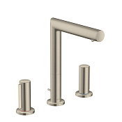 Axor Uno Смеситель для раковины на 3 отверстия с донным клапаном, цвет: шлифованный никель 45133820