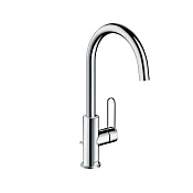 Axor Uno Смеситель для раковины однорычажный высокий с донным клапаном на 1 отверстие, цвет: хром 38036000