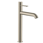 Axor Uno Смеситель для раковины высокий с донным клапаном на 1 отверстие, цвет: шлифованный никель 38034820