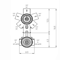 Bossini Cube Смеситель для душа, встраиваемый, цвет: mat black Z00062.073