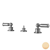 Bossini Liberty Смеситель для биде на 3 отверстия с заглушкой 1 цвет: antique brass, bronze Z001403.022