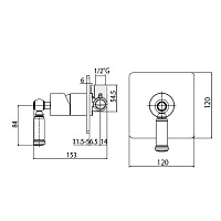 Bossini Liberty Смеситель для душа, встраиваемый, цвет: satin nickel Z00067.094