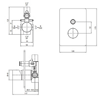 Bossini Liberty Смеситель для душа, встраиваемый, цвет: antique brass, bronze Z00066.022
