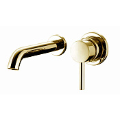 Bossini Oki Смеситель механический встраиваемый с изливом 22 см, без заглушки, цвет: gold Z005302.021