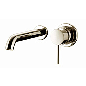 Bossini Oki Смеситель механический встраиваемый с изливом 22 см, без заглушки, цвет: satin nickel Z005302.094