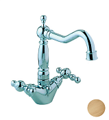 Cisal Arcana America Смеситель для раковины, с д/к, длина излива 18 см, цвет: antique bronze AA00052127