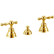 Cisal Arcana America Смеситель для биде на 3 отверстия, без излива, с д/к, цвет: 24k gold AA00121024