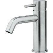 Cisal Xion Смеситель для раковины, без донного клапана, длина излива 15,4 см, цвет: inox XI000544D1