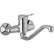 Cisal Cмеситель для кухни настенный с поворотным изливом, цвет: chrome FU00043021