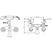 Bongio Radiant Смеситель для ванны с ручной лейкой, цвет хром 02526CR00