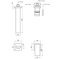 Bongio Reef Встраиваемый смеситель для раковины, цвет хром 53538CR22PR