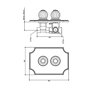 Bongio Rivoli Встраиваемый термостатический смеситель цвет хром/Cristallo 00 05544CR00