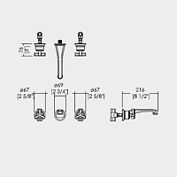 Devon&Devon Tribeca Смеситель для раковины, настенный, цвет: никель блестящий TRB533NK