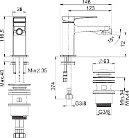 Смеситель Fima Carlo Frattini Next  для биде F3942NCR