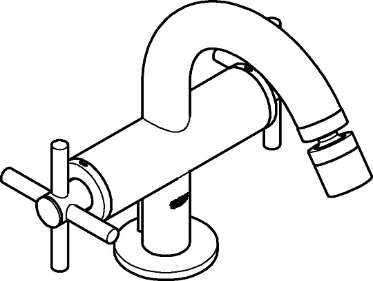 Grohe Atrio New Смеситель для биде вентильный, без донного клапана, цвет: темный графит, матовый 24027AL3