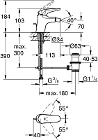Grohe Eurostyle Смеситель для биде, без донного клапана, цвет: хром 23720003