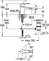 Grohe Eurostyle Cosmopolitan Смеситель для биде, без донного клапана, цвет: хром 33565002