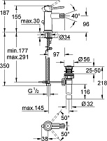 Grohe BauClassic Смеситель для биде, без донного клапана, цвет: хром 32864000