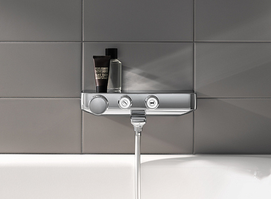 Grohe Grohtherm SmartControl Термостатический смеситель для ванны, с полочкой, цвет: хром 34718000