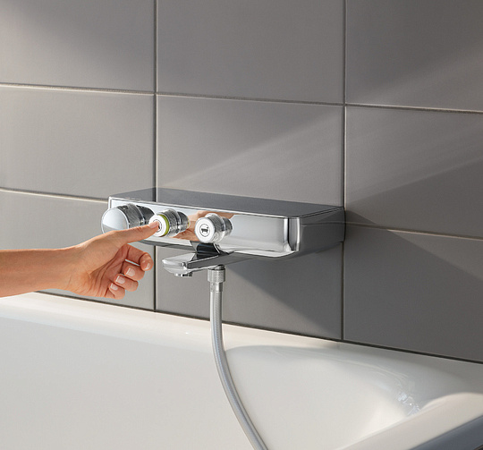 Grohe Grohtherm SmartControl Термостатический смеситель для ванны, с полочкой, цвет: хром 34718000