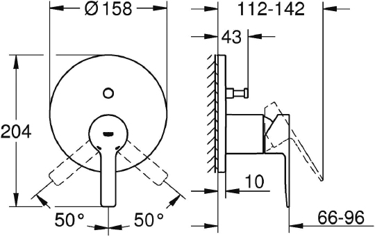 Grohe Lineare New Смеситель для душа, встраиваемый, цвет: хром 24064001