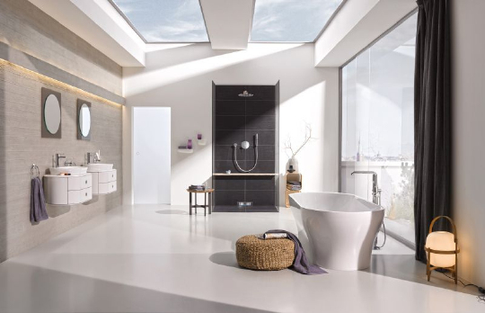 Grohe Essence New Смеситель для ванны напольный, внешняя часть, цвет: хром 23491001