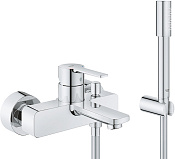 Grohe Lineare New Смеситель для ванны с ручным душем, держателем и шлангом 150см, цвет: хром 33850001