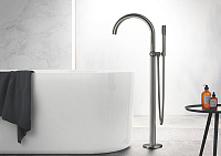 Grohe Atrio New Смеситель для ванны напольный, с ручн. душем и шлангом, цвет: темный графит, матовый 32653AL3