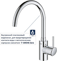 Grohe Concetto New Смеситель для кухни, с поворотным изливом, цвет: хром 32661003