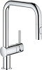 Grohe Minta Смеситель для кухни, с выдвижным изливом, цвет: хром 32322002
