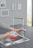Grohe Red II Duo Смеситель для кухни, с водонагревателем, цвет: хром 30325001