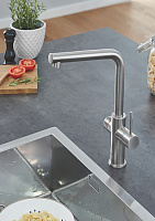 Grohe Red II Duo Смеситель для кухни, с водонагревателем, цвет: суперсталь 30325DC1