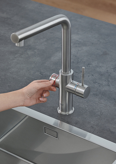 Grohe Red II Duo Смеситель для кухни, с водонагревателем, цвет: суперсталь 30327DC1