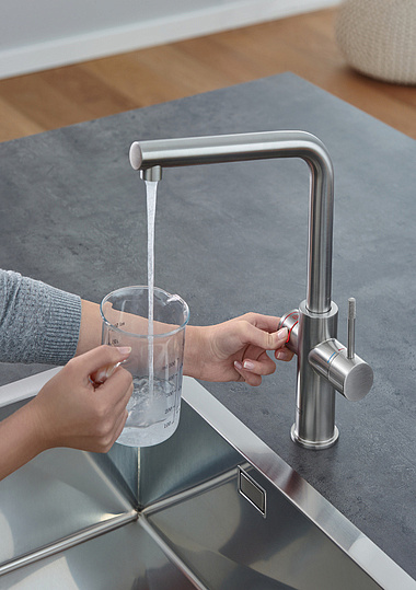 Grohe Red II Duo Смеситель для кухни, с водонагревателем, цвет: суперсталь 30327DC1