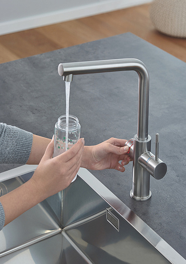 Grohe Red II Duo Смеситель для кухни, с водонагревателем, цвет: суперсталь 30327DC1