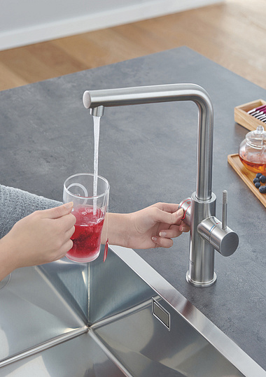 Grohe Red II Duo Смеситель для кухни, с водонагревателем, цвет: суперсталь 30327DC1