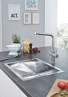 Grohe Red II Duo Смеситель для кухни, с водонагревателем, цвет: суперсталь 30327DC1