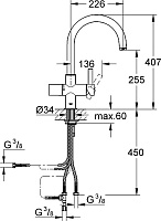 Grohe Blue Смеситель для кухни, с функцией фильтрации, цвет: хром 33251000
