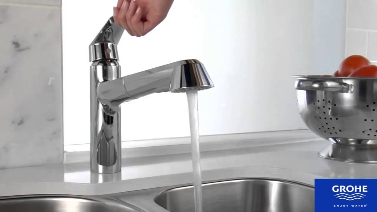 Grohe Eurodisc Cosmopolitan Смеситель для кухни, с выдвижным изливом, цвет: хром 32257002