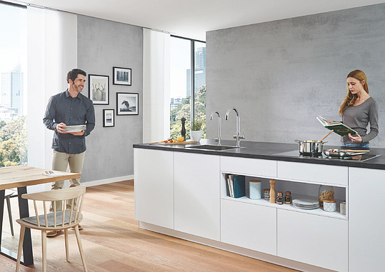 Grohe Red II Mono Смеситель для кухни, с водонагревателем, цвет: хром 30080001