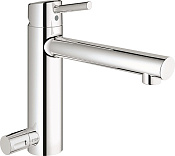 Grohe Concetto New Смеситель для кухни, с запорным вентилем, цвет: хром 31209001